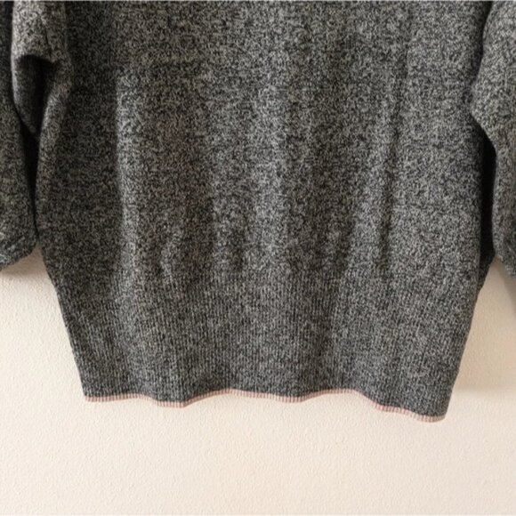 Gap Merino Wool Heather Grey Sweater 3/4 Sleeve Women's size L - Picture 4 of 8